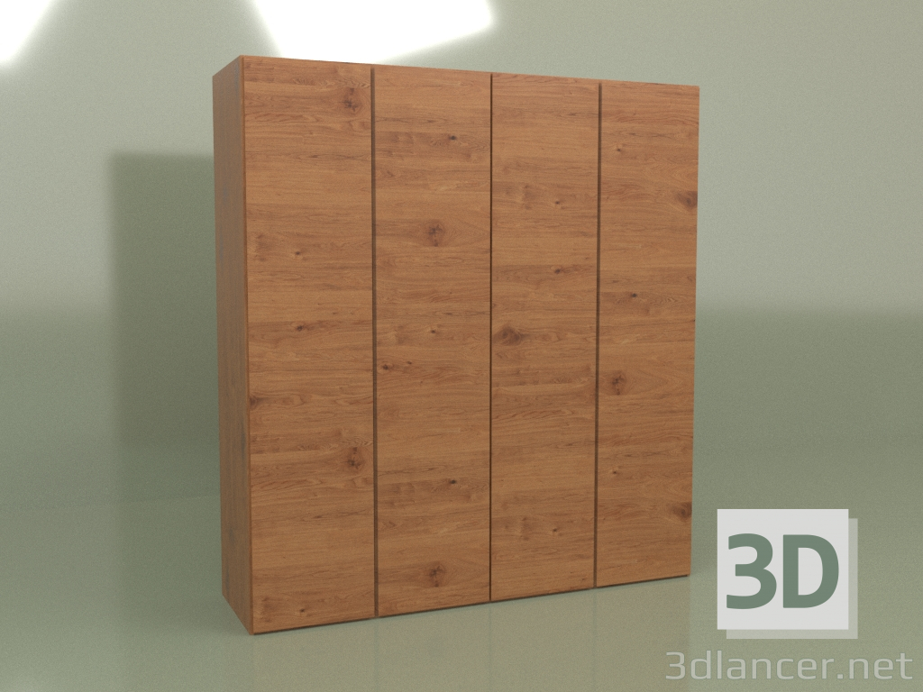 modèle 3D Armoire 4 portes Mn 140 (Noyer) - preview