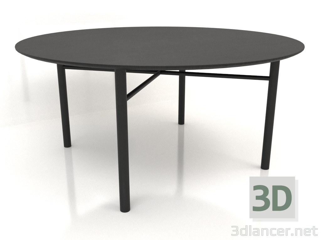 modèle 3D Table à manger DT 02 (option 1) (D=1600x750, bois noir) - preview