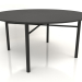 modèle 3D Table à manger DT 02 (option 1) (D=1600x750, bois noir) - preview