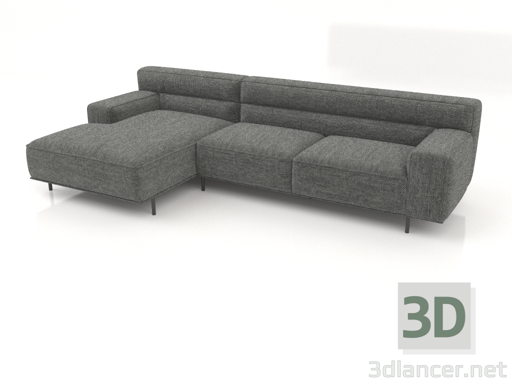 modèle 3D Canapé avec pouf CAMERTON (Brugal 95) - preview