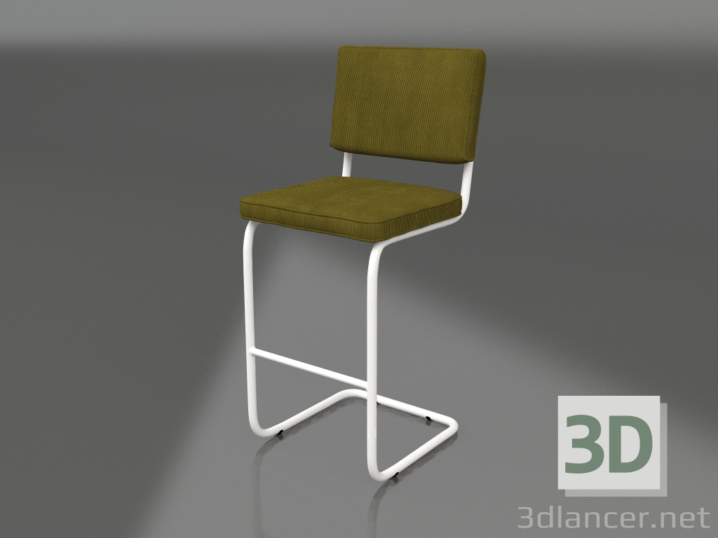 3d model Taburete de bar Ridge Rib (Verde) - vista previa