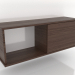 modello 3D Mensola pensile SHELF (con 1 vano aperto a sinistra) 1000 mm (noce scuro) - anteprima