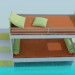 3D Modell Sofa-Bett - Vorschau