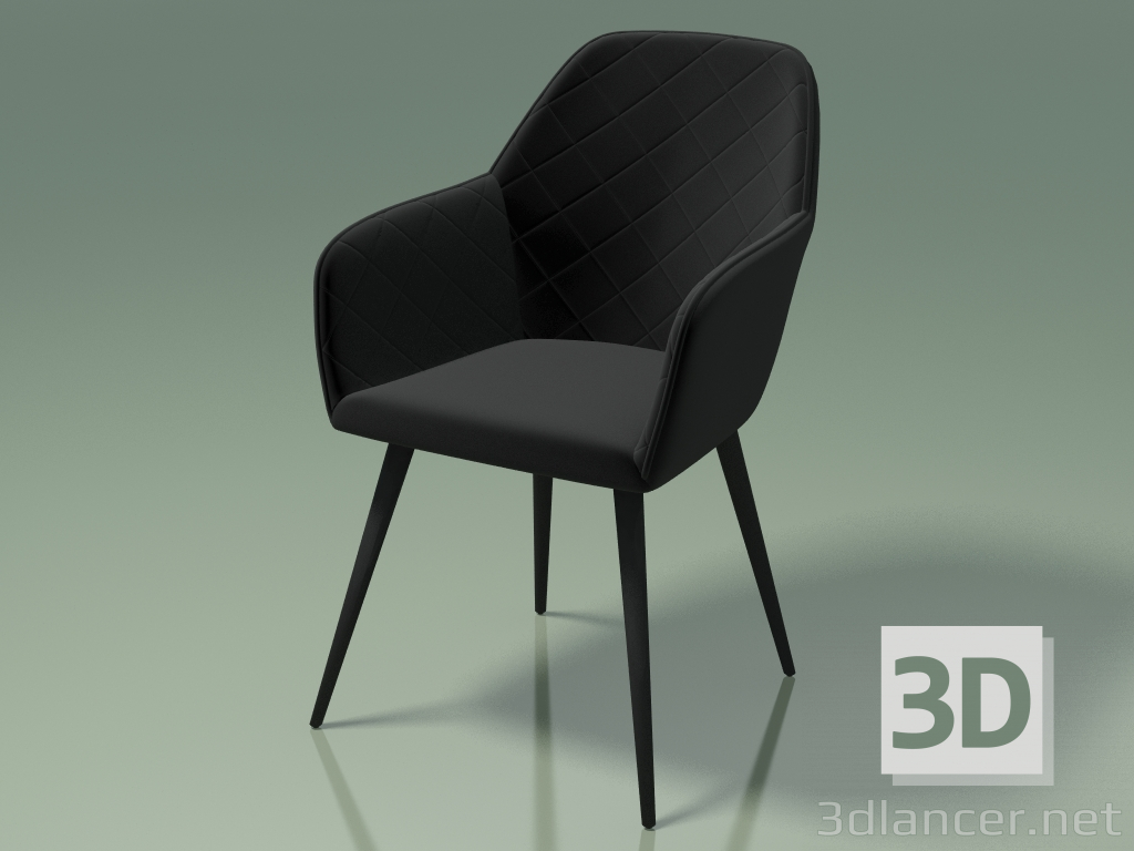 3d model Armchair Antiba (111831, black) - preview