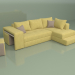 3D Modell Ecksofa Marseille (gelb) - Vorschau