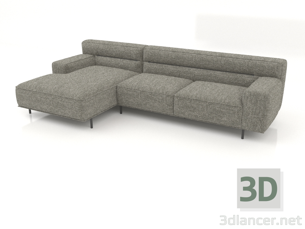 modello 3D Divano con pouf CAMERTON (Brugal 94) - anteprima