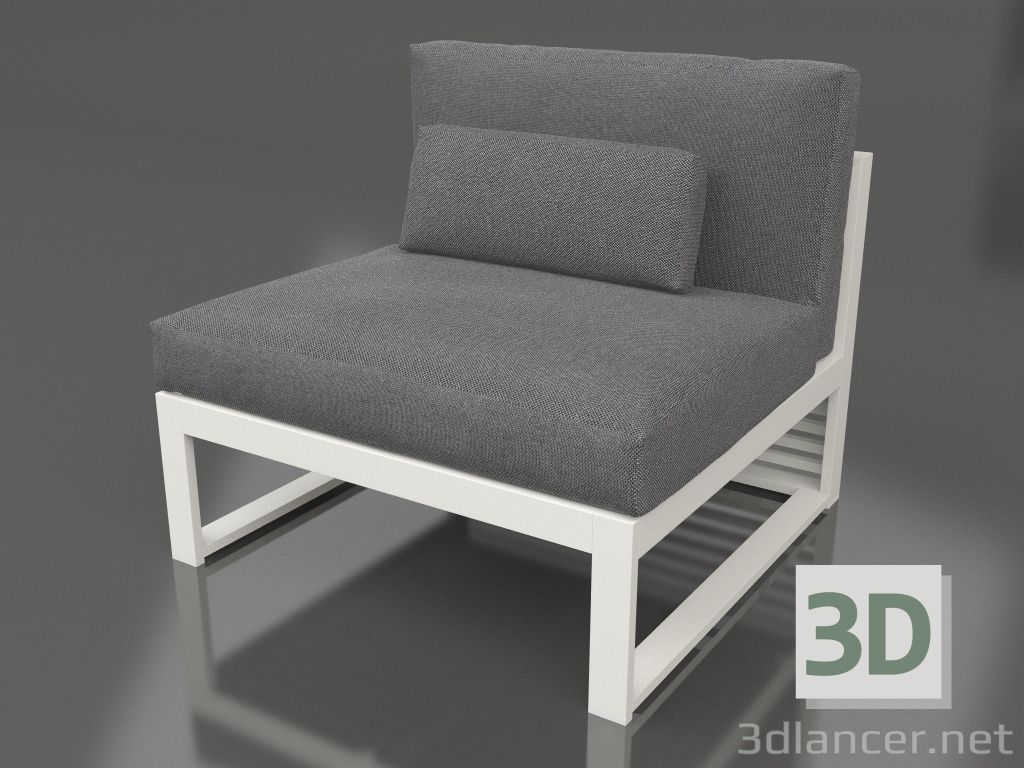 3d model Modular sofa, section 3, high back (Agate gray) - preview