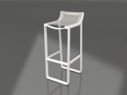 Stool with a low back (White)