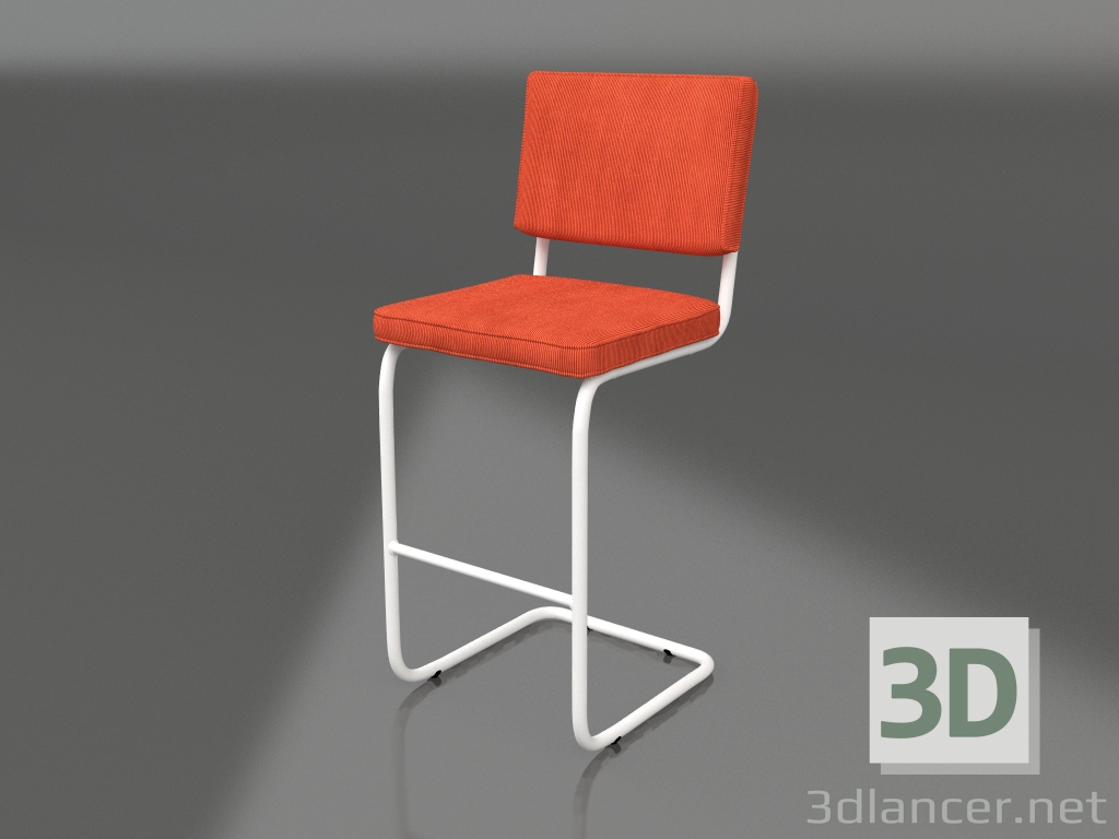 Modelo 3d Banco alto Ridge Rib (Laranja) - preview