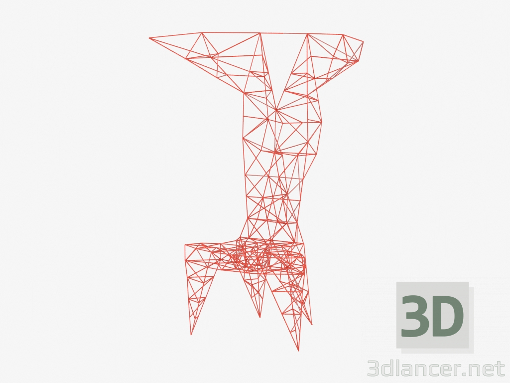 Modelo 3d Cadeira Frame (Red) Pylon Chair - preview