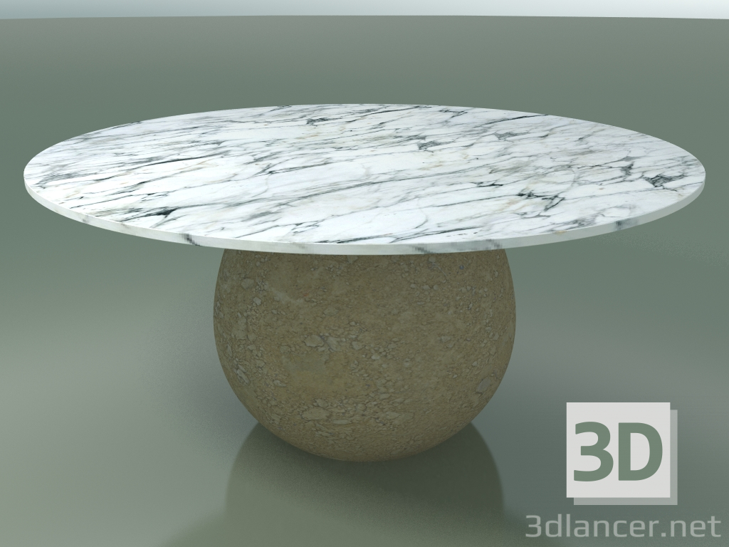 3D modeli Yuvarlak masa, merkezi beton taban InOut (836) - önizleme