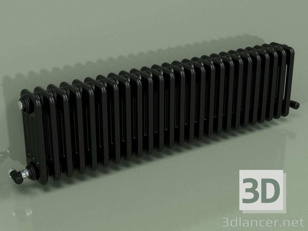 3d model Radiator TESI 4 (H 300 25EL, Black - RAL 9005) - preview