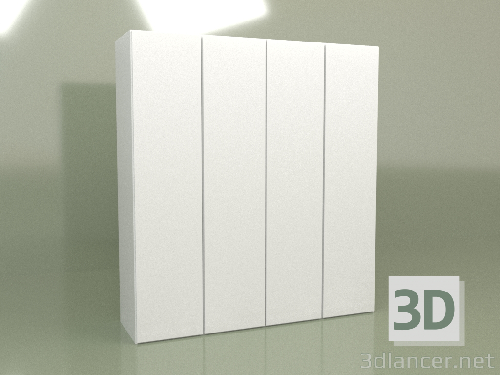 3d model Wardrobe 4 doors Mn 140 (White) - preview