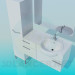 3d model Lavabo con armario - vista previa