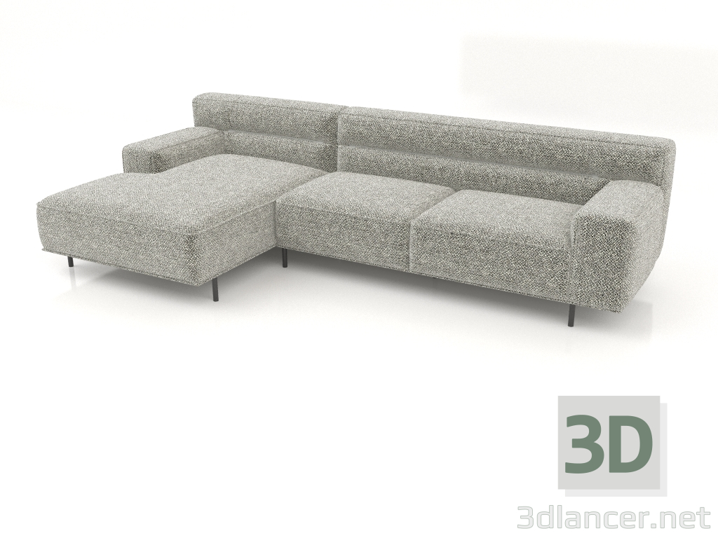 modello 3D Divano con pouf CAMERTON (Brugal 23) - anteprima