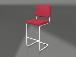 Tabouret de bar Ridge Rib (Rouge)