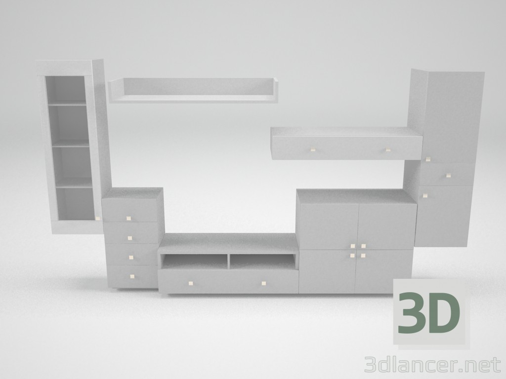 3D Modüler duvar modeli satın - render