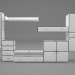 3d Modular wall model buy - render