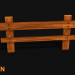 Modelo 3d Ativo do jogo 3D Wooden Fence - Low poly - preview