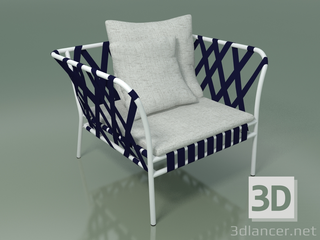 modello 3D Poltrona street InOut (851, alluminio laccato bianco) - anteprima