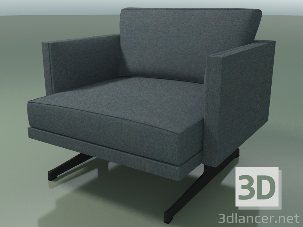 3d model Armchair for single occupants 5215 (H-legs, one-color upholstery) - preview