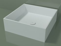 Lavabo sobre encimera (01UN21301, Glacier White C01, L 48, P 48, H 16 cm)