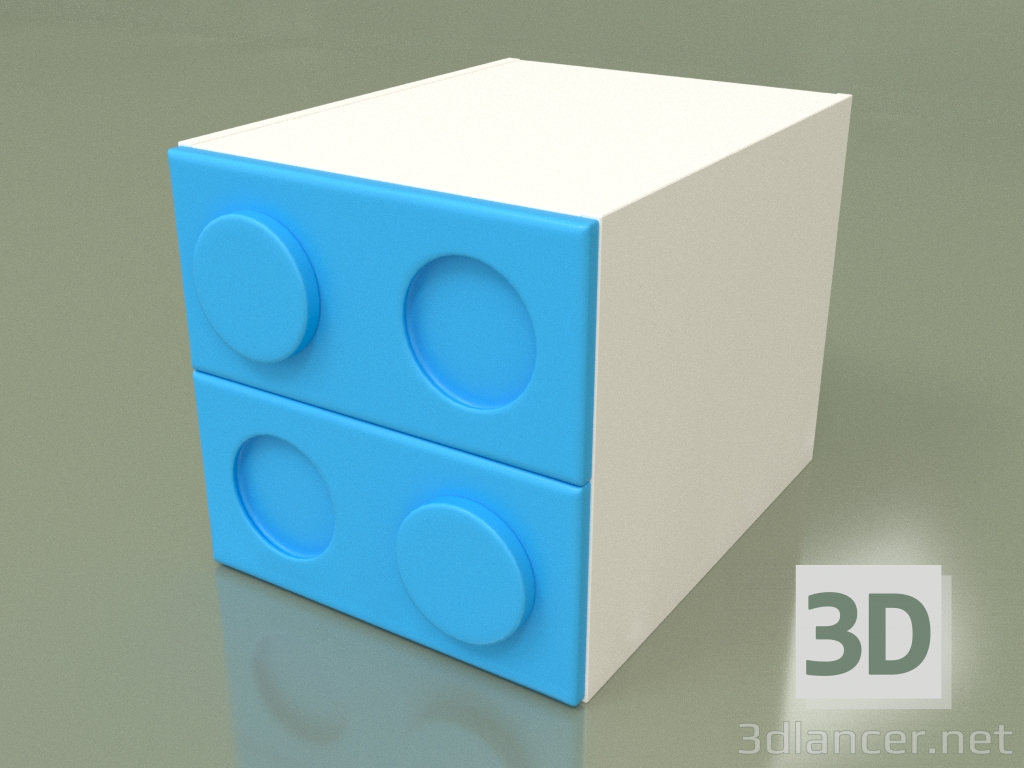 3d model Children's bedside table (Topaz) - preview