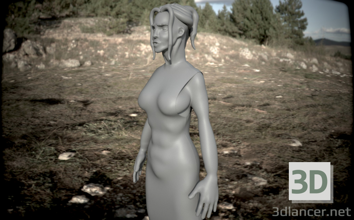 modello 3D Ragazza - anteprima