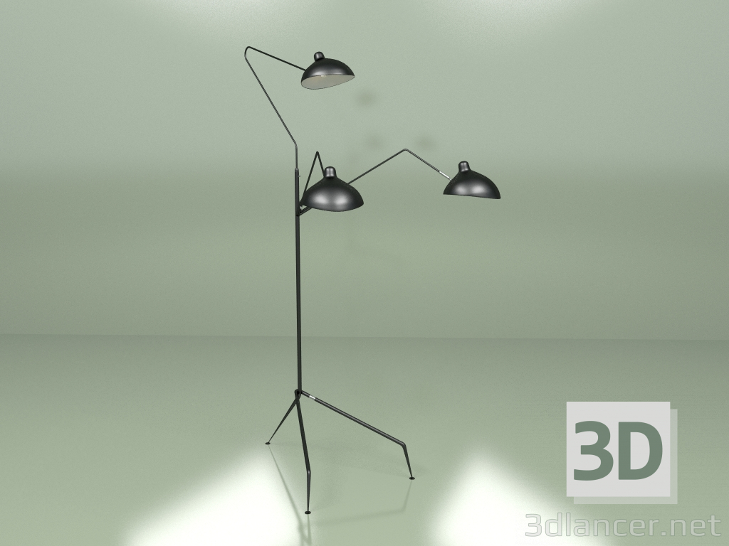 3d модель Світильник підлоговий Tripod – превью