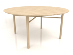 Mesa de comedor DT 02 (opción 1) (D=1600x750, blanco madera)