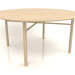 3d model Dining table DT 02 (option 1) (D=1600x750, wood white) - preview