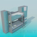 3d model Bunk bed with wardrobe for baby - preview