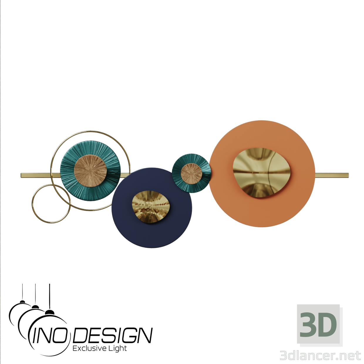 modèle 3D Objet d'art au mur Inodesign Lily - preview