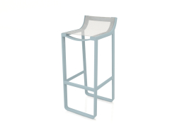 Tabouret à dossier bas (Bleu gris)