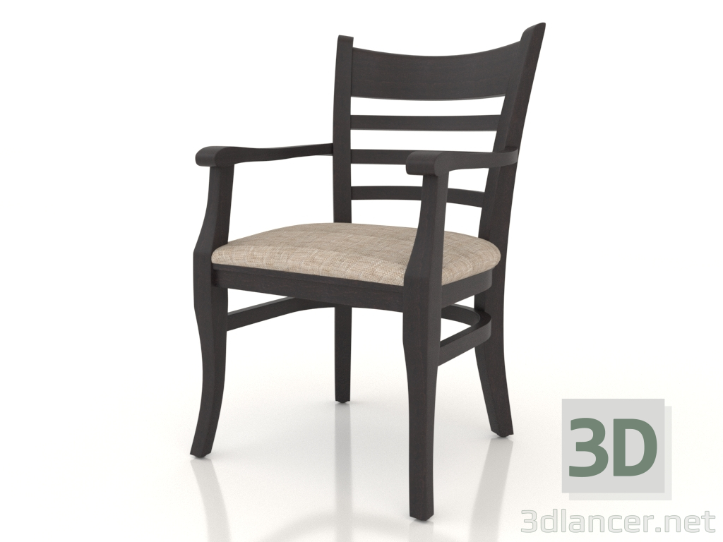 modèle 3D Chaise (fauteuil) Oxford (Wenge) - preview