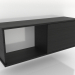 3d model SHELF hanging shelf (with 1 open section on the left) 1000 mm (black RAL 9005) - preview