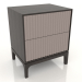 3d model FARGO bedside table 2 drawers with milled facades (platinum, wenge oak, option 4) - preview