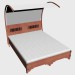 3D Modell Doppelbett 160х220 + Vordach - Vorschau