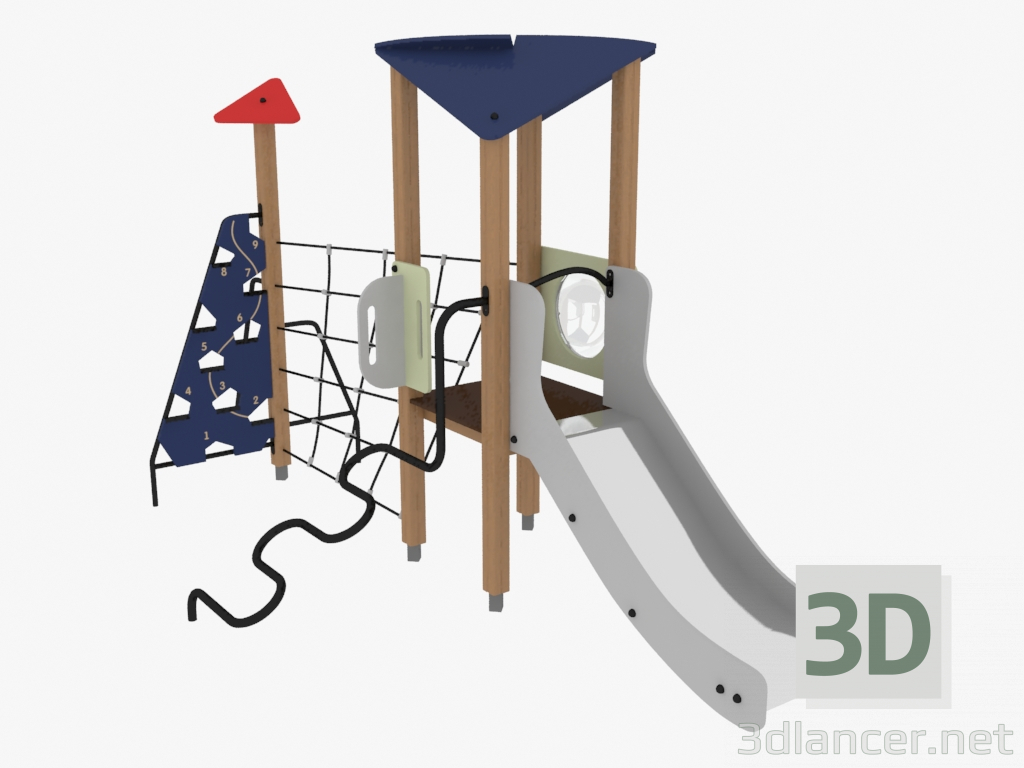 3d model Children's play complex (4414) - preview