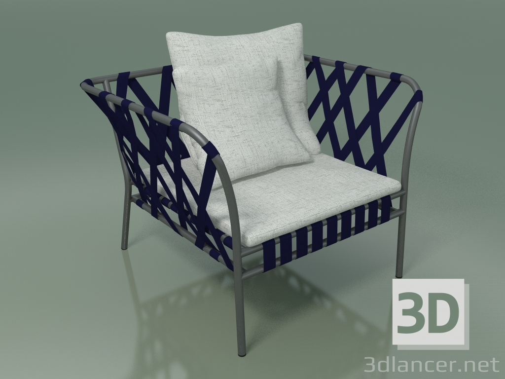 3d model Outdoor armchair InOut (851, Gray Lacquered Aluminum) - preview