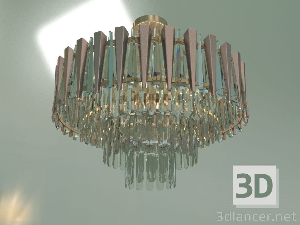 modello 3D Lampadario a soffitto Coda 328-9 Strotskis - anteprima