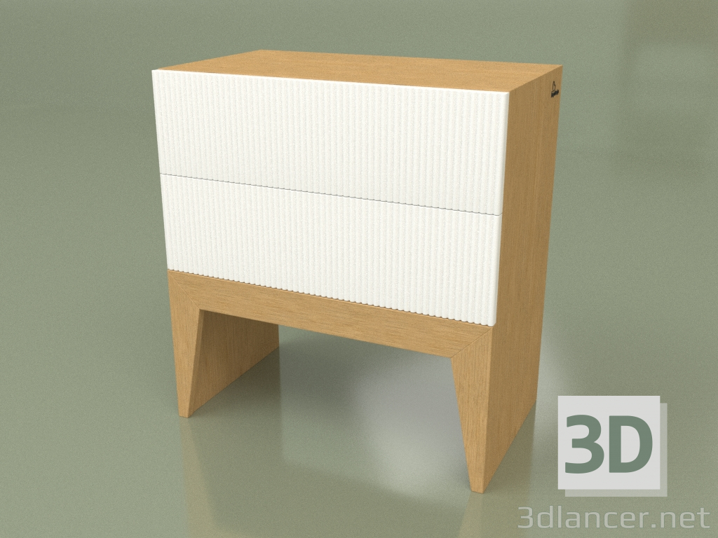 Modelo 3d Mesa de cabeceira AINDA NOVA 2 (vert freza ral 9003 dub) - preview