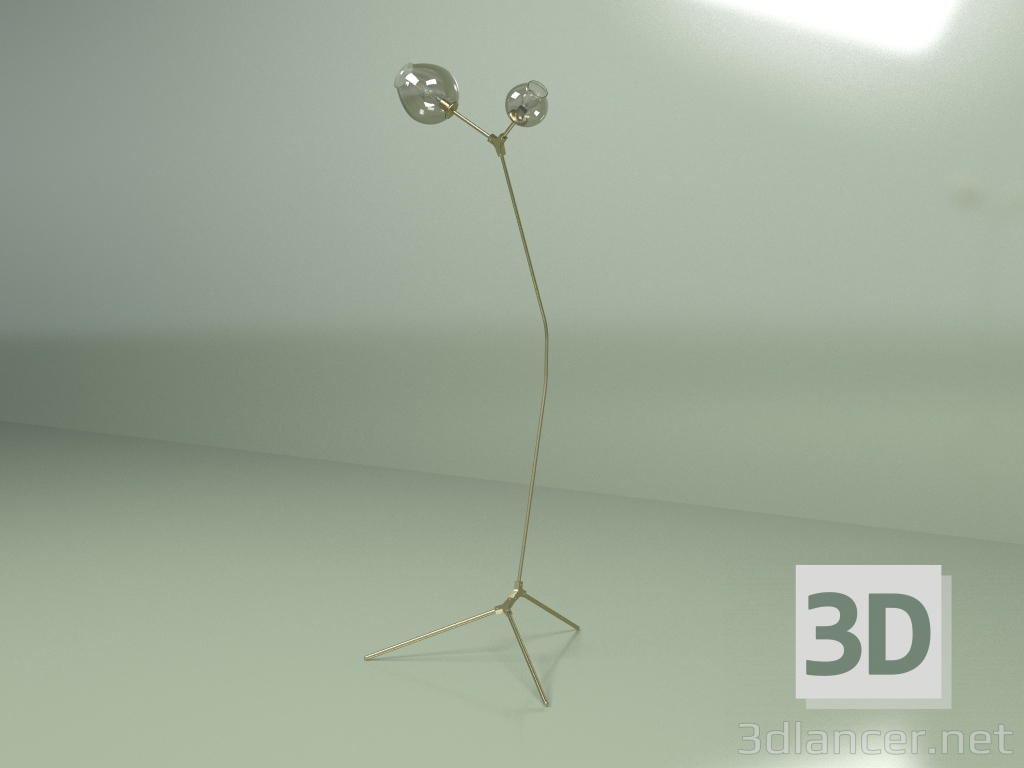 modèle 3D Lampadaire Branching Bubbles (doré) - preview