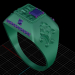 anillo de platino con zafiro 3D modelo Compro - render