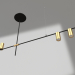 modello 3D Lampadario Riya nero, bronzo (07621-3.20) - anteprima