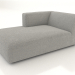 modello 3D Chaise longue (L) 83x165 con bracciolo a sinistra - anteprima