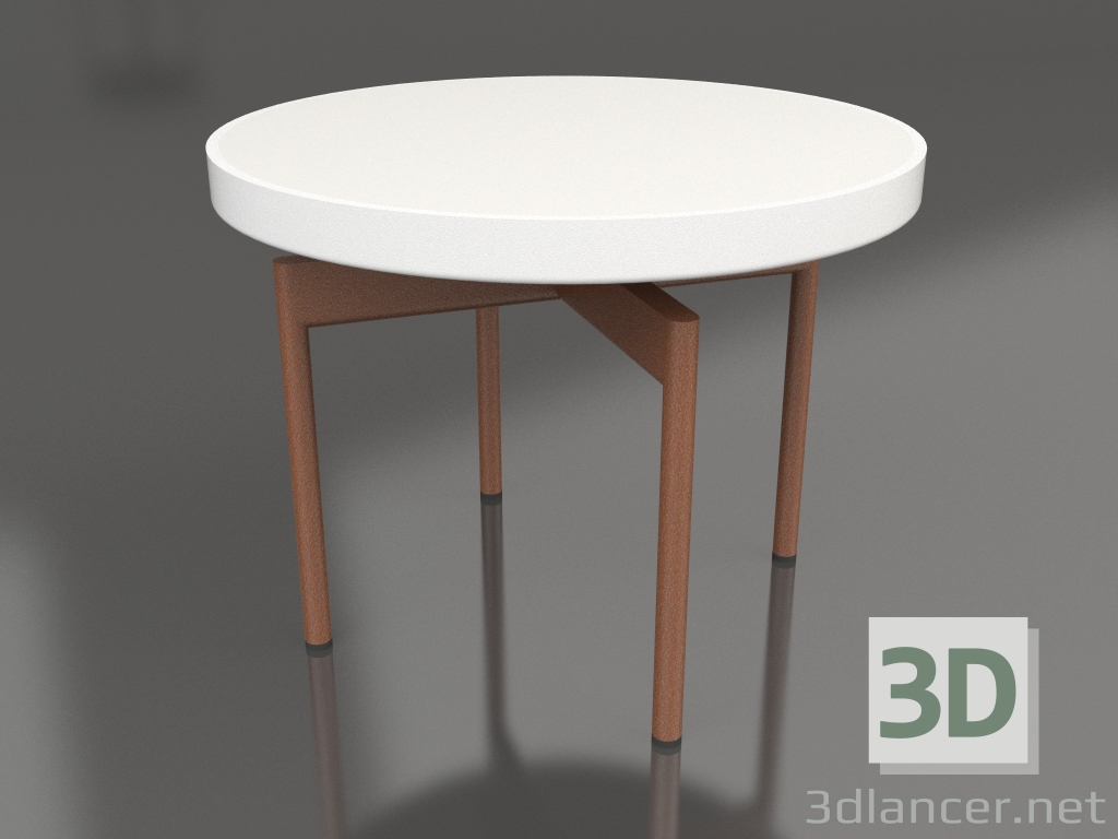 3d модель Стіл журнальний круглий Ø60 (White, DEKTON Zenith) – превью