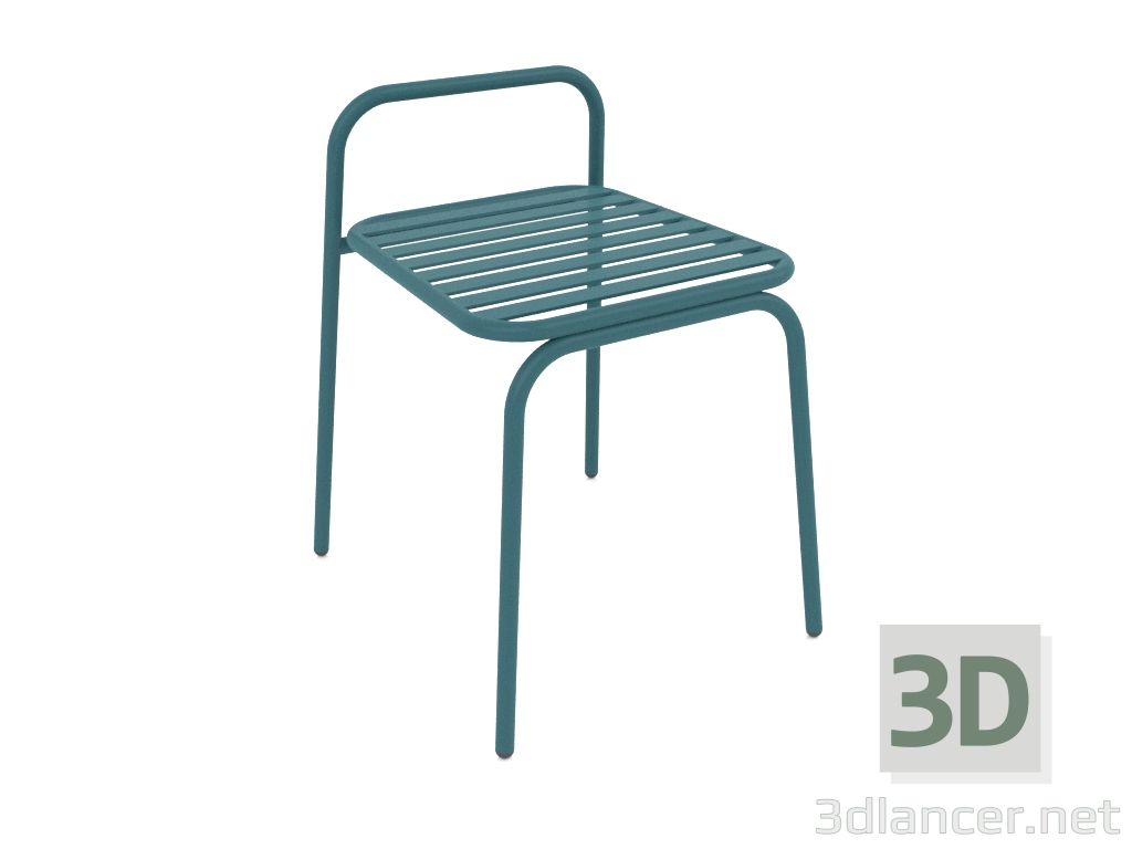 3d model Silla con respaldo bajo Dvornyag (Mar Azul) - vista previa