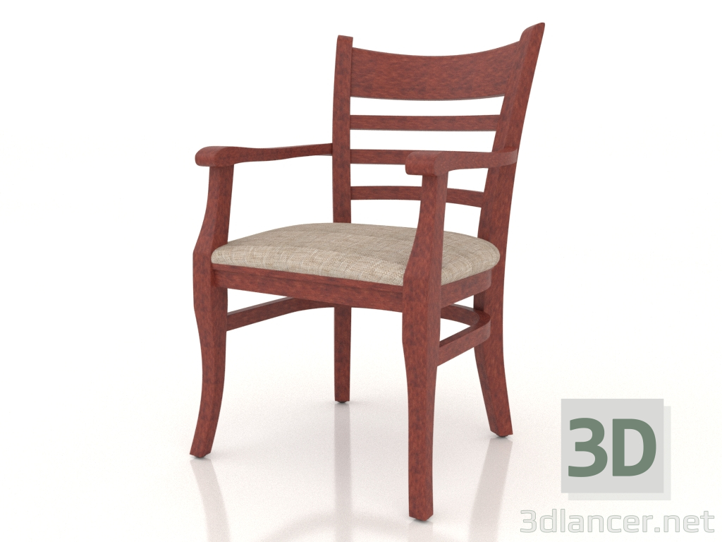 modello 3D Sedia (poltrona) Oxford (Ciliegio) - anteprima