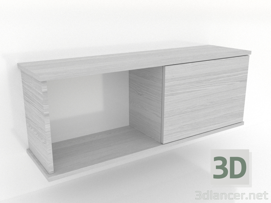 Modelo 3d Prateleira suspensa SHELF (com 1 seção aberta à esquerda) 1000 mm (branco RAL 9010) - preview Modelo 3d Prateleira suspensa SHELF (com 1 seção aberta à esquerda) 1000 mm (branco RAL 9010) - preview